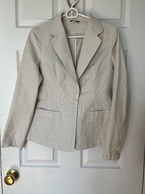 MaxMara Spring Beige Stripped Blazer